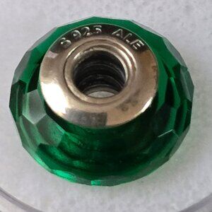 Pandora Murano Glass Charm in Green, Sterling Silver